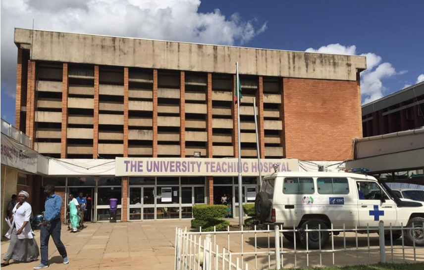 Outside the University Teaching Hospital, Lusaka Zambia